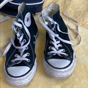 Black High Top Converse Size womens 7